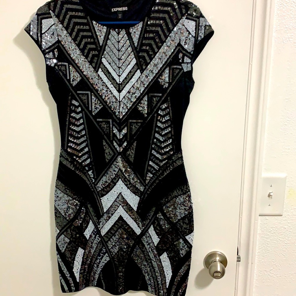 Express sequin dress small